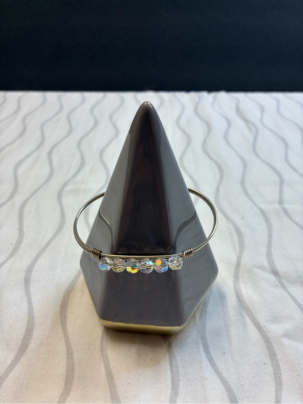 PreOwned Luca+Danni Crystal Bead Wire Bracelet - Iridescent